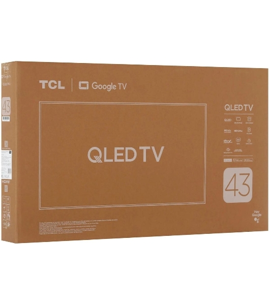 Телевизор TCL 43' 43P7K черный QLED 4K UHD 60Hz Google TV