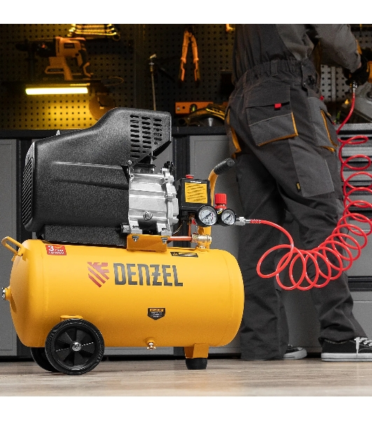 Компрессор воздушный Denzel DC1500/24 прям. привод, 1,5 кВт, 24 литра, 220 л/мин