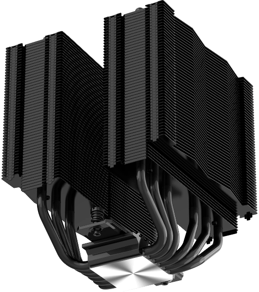 Кулер для процессора SAMA A60B черный, 2x120 мм, алюминий/медь, 800-2200 об/мин, 29 дБ, 4 pin PWM, 265 Вт, высота 156.5 мм