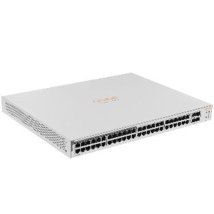 Коммутатор HPE Aruba Instant On 1830 48G 24p Class4 PoE 4SFP 370W, 24×1 Гбит/с PoE+ + 4×1 Гбит/с SFP, настраиваемый
