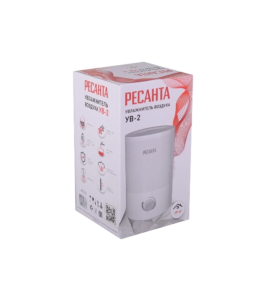 Увлажнитель воздуха Ресанта УВ-2 белый, 40 м², 3 л