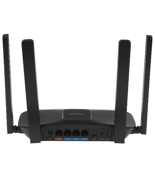 Роутер Dahua DH-MR403/до 300 Мбит/2,4 ГГц/1 порт WAN/3 порта LAN/слот для SIM-карты/черный (DH-MR403)