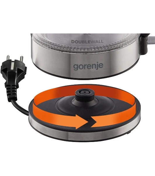 Чайник электрический Gorenje K17GDW 743902 черный