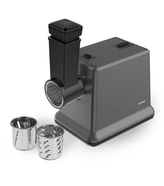 Мясорубка электрическая Centek CT-1625 черный, 2000 Вт, 2.0 кг/мин, реверс, защита от перегрузки, насадки - 5