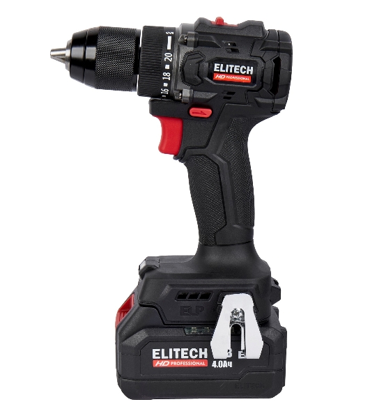 Дрель-шуруповерт Elitech CD 20SL2, 20 В, 2 Ач, 60 Нм, бесщеточный