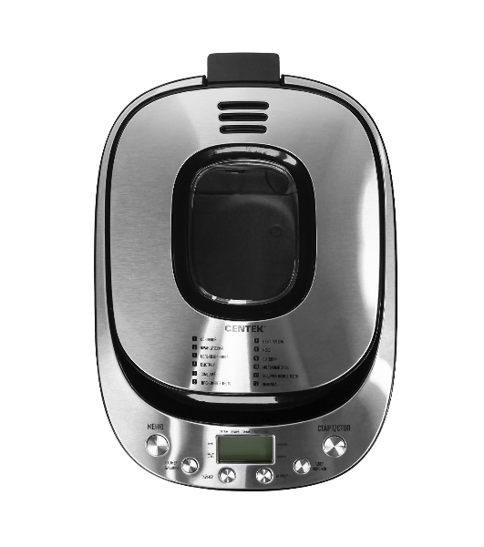 Хлебопечка Centek CT-1418 серебристый, 650 Вт, 0.9 кг, 12 программ