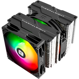 Устройство охлаждения (кулер) Thermalright Peerless Assassin 140 SE ARGB Soc-AM5/AM4/1200/1700/1851 черный 4-pin 19-25.6dB Al+Cu 1000gr Ret (PA140-SE-ARGB)