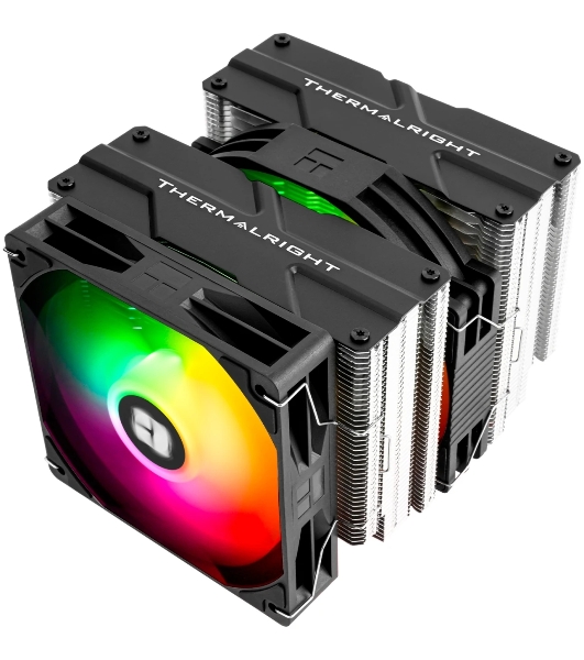 Устройство охлаждения (кулер) Thermalright Peerless Assassin 140 SE ARGB Soc-AM5/AM4/1200/1700/1851 черный 4-pin 19-25.6dB Al+Cu 1000gr Ret (PA140-SE-ARGB)