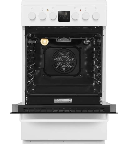 Плита электрическая Maunfeld MEC57CW08TD белый, конфорок 4 шт, духовка 59 л, 50 см x 85 см x 60 см