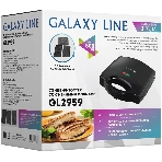Сэндвич-тостер Galaxy Line GL 2959, черный, со съемными пластинами, 800 Вт, фото2
