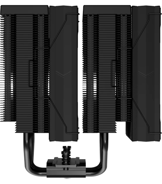 Кулер для процессора SAMA A60B черный, 2x120 мм, алюминий/медь, 800-2200 об/мин, 29 дБ, 4 pin PWM, 265 Вт, высота 156.5 мм