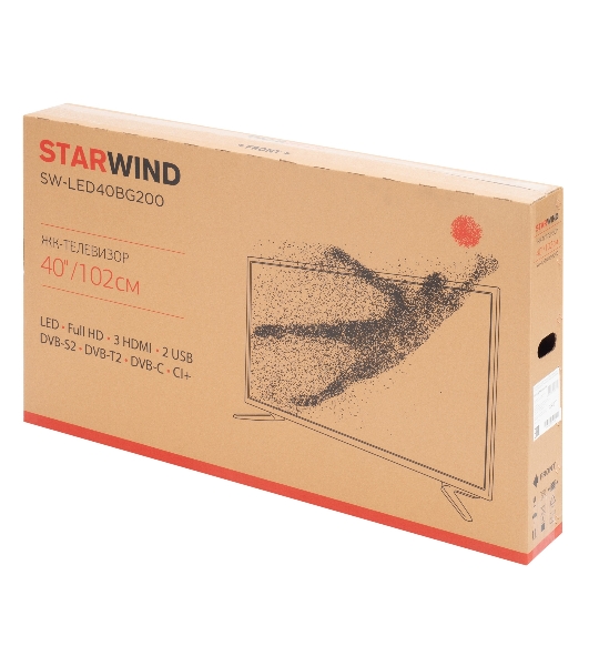 Телевизор Starwind 40' SW-LED40BG200 черный LED FHD 60Hz