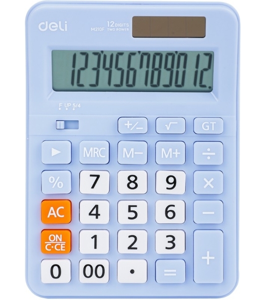 Калькулятор настольный Deli EM210FBLUE синий 12-разр.