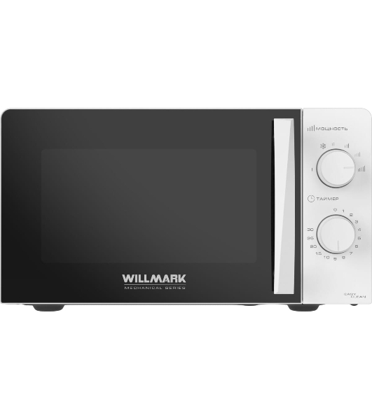 Микроволновая печь WILLMARK WMO-201MB белый, 20 л, 700 Вт, переключатели - поворотный механизм