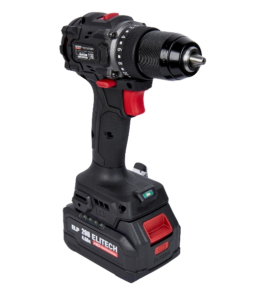 Дрель-шуруповерт Elitech CD 20SL2, 20 В, 2 Ач, 60 Нм, бесщеточный