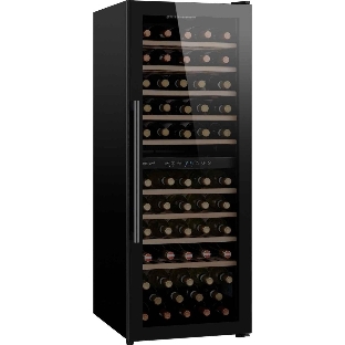 Винный холодильник Weissgauff WWC-77 DB DualZone черный, 2 отсека, 77 бут., класс G