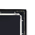 Экран для проектора S'OK SCFRV-332x186G 150' 16:9 на бархатной раме, High Contrast Gray, черная рама, фото2