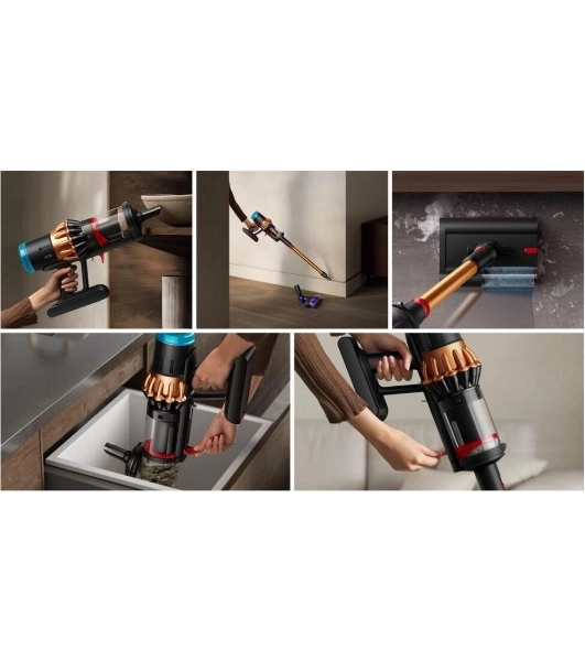 Пылесос вертикальный Dyson V16 Piston Animal Submarine черный/медь, питание от аккумулятора, 315 Вт, уборка сухая/влажная, пылесборник 1,3 л