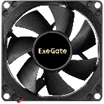 Вентилятор корпусной ExeGate ExtraSilent ES08025S2P, 80 мм, 1900 об/мин, 20 дБ, 2-pin, без подсветки, фото 1