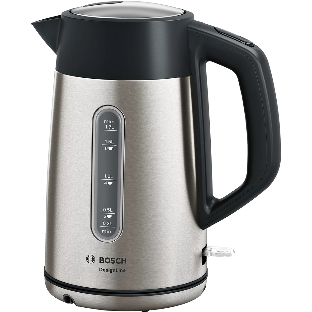 Электрочайник Bosch TWK4P440 черный, 1.7 л, 2400 Вт, скрытый нагревательный элемент