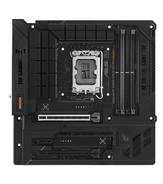 Материнская плата ASUS TUF GAMING B760M-BTF WIFI, LGA 1700, Intel B760, 4xDDR5, 4xSATA, 3xM.2, 1xPCIe 5.0 x16, 1xPCIe 4.0 x4, 1xPCIe x1, 1xDP, 1xHDMI, 1x 2.5Gb LAN, 1xUSB-A 3.2 Gen 2, 2xUSB-A 3.2 Gen 1, 4xUSB 2.0, 1xUSB-C 3.2 Gen 1, 1xUSB-C 3.2 Gen 2, 1xUSB-C 3.2 Gen 2x2, 3x3.5 мм, 7.1, mATX