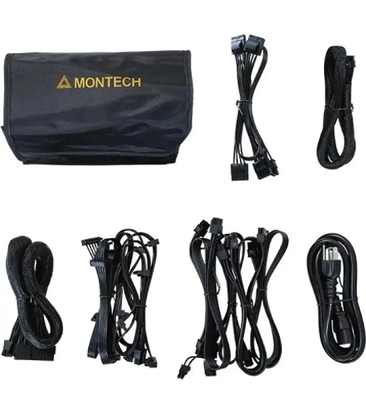 Блок питания Montech TITAN GOLD Gen.5 (TITAN GOLD 750 TIS0123), 750 Вт, 80 PLUS GOLD, 135 мм, модульный, черный