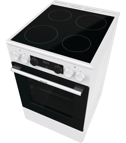 Плита электрическая Gorenje GEC5C61WG белый, конфорок 4 электрических, духовка 70 л, 50 см x 85 см x 59.4 см (без крышки)