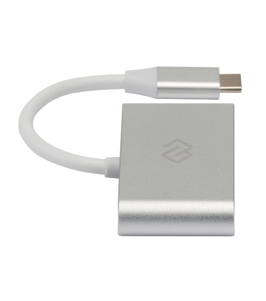Кард-ридер Digma CR-С2501-S/серебристый/SD/TF/micro-SD/USB Type-C/алюминий