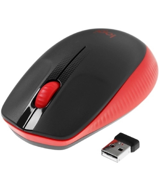 Мышь беспроводная Logitech M190 черный/красный, 1000 dpi, радиоканал, USB, кнопки - 3