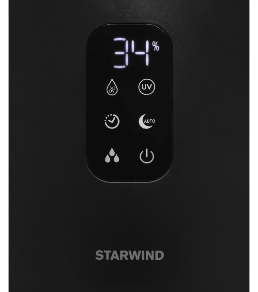 Мойка воздуха Starwind SAW5530 черный, 40 м², 4.5 л, фильтрация, ароматизация