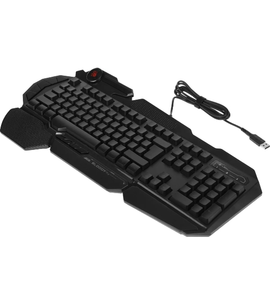 Клавиатура проводная A4Tech Bloody B310N черный USB Multimedia for gamer LED (подставка для запястий) (B310N)