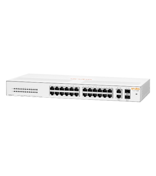 Коммутатор HPE Aruba Instant On 1430 26G 2SFP, 24×1 Гбит/с + 2×1 Гбит/с SFP, неуправляемый