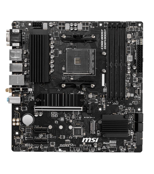 Материнская плата MSI B550M PRO-VDH WIFI, AM4, AMD B550, 4xDDR4, 4xSATA, 2xM.2, 1xPCIe 4.0 x16, 2xPCIe x1, 1xDisplayPort, 1xHDMI, 1xVGA, 1x 1Gb LAN, 2xUSB 2.0, 4xUSB 3.2 Gen 1, 3x3.5 мм, 7.1, mATX