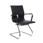 Кресло Бюрократ CH-883-LOW-V/BLACK черный, экокожа, 120 кг, механизм качания, низкая спинка, фото 1