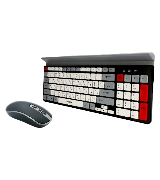 Комплект клавиатура+мышь Smartbuy SBC-201359AG-KW беспроводной, USB, 1600 DPI, чёрный