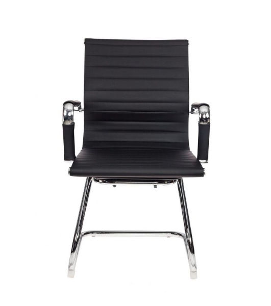 Кресло Бюрократ CH-883-LOW-V/BLACK черный, экокожа, 120 кг, механизм качания, низкая спинка
