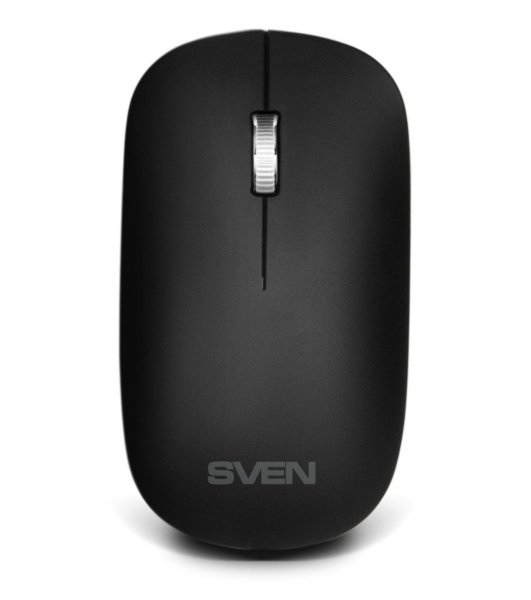 Комплект беспроводной SVEN ножничная клавиатура + мышь KB-C2550W черный (109 кл.,12Fn, 1000DPI, 2+1 кл.)