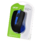 Мышь проводная Acer OMW011 черный/синий, 1200 dpi, USB, кнопки - 3, фото4