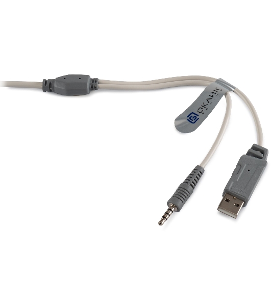 Гарнитура Oklick HS-L300G белый, проводная, 3.5 мм, подсветка