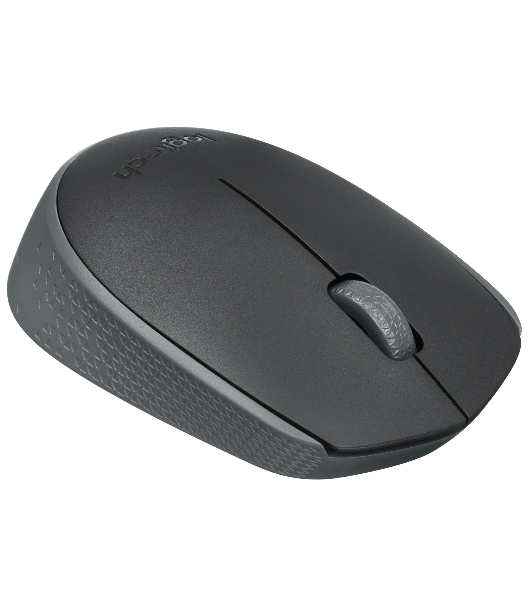 Мышь беспроводная Logitech M170 черный/темно-серый, 1000 dpi, радиоканал, USB, кнопки - 3