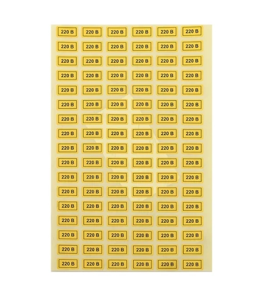 Наклейка EKF '220В' (10х15мм 1шт) PROxima an-2-02