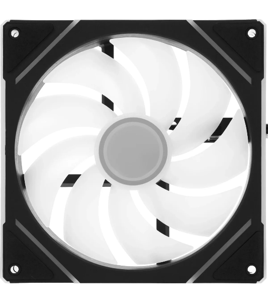 Вентилятор для корпуса Accord ACC-YF14 ARGb 140х140x25 черный 4-pin (ACC-YF14 ARGb BLACK) brown box