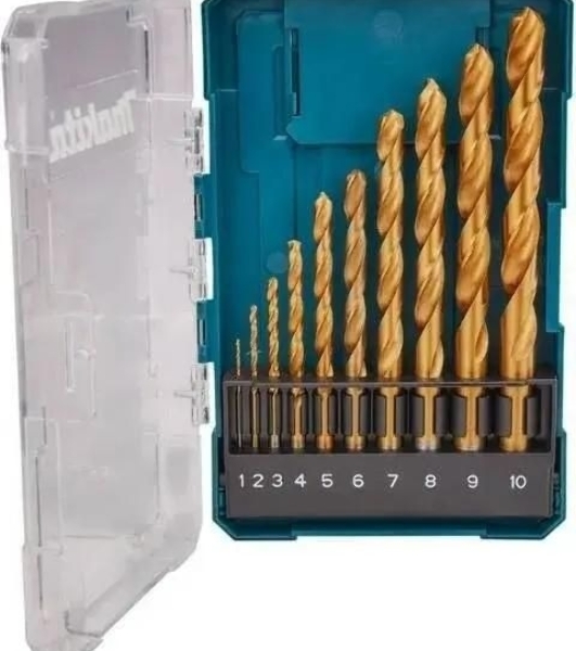 Набор сверл Makita D-72849 по металлу (10пред.) для дрелей