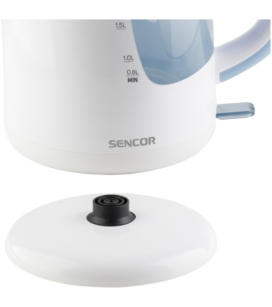 Электрочайник Sencor SWK 2510WH белый, 2.5 л, 2200 Вт, скрытый нагревательный элемент