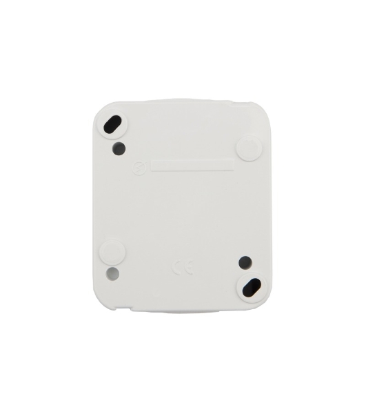 Розетка одноместная Kranz Mini OG открытой установки с заземлением, IP54 белая