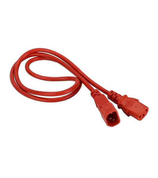 Шнур питания Lanmaster LAN-PP13/14-0.5-RD C13-С14 проводник.:3x0.75мм2 0.5м 220В 10А красный