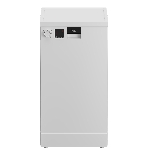 Посудомоечная машина Beko DVS050R01W, белый, 44.8 см, 10 компл., сушка конденсационная, 49 дБ, класс A, фото 1