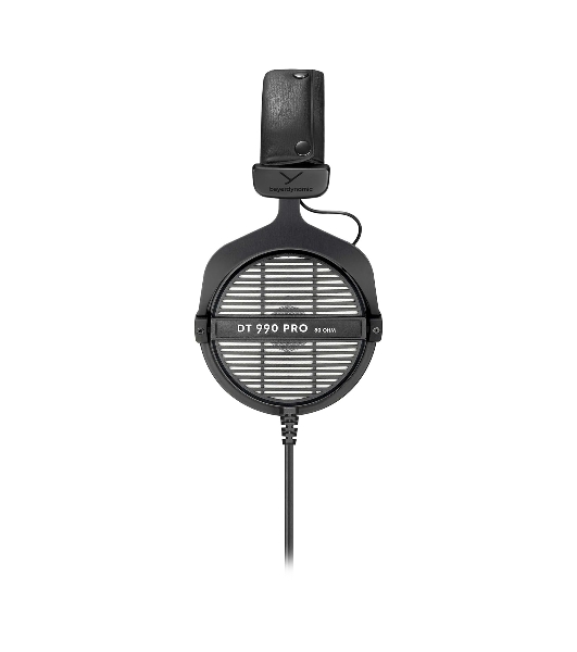 Проводные наушники Beyerdynamic DT 990 PRO 80 OHMS черный/серый, полноразмерные, открытая конструкция, велюровые амбушюры