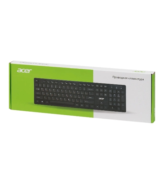 Клавиатура проводная Acer OKW122, USB, черный