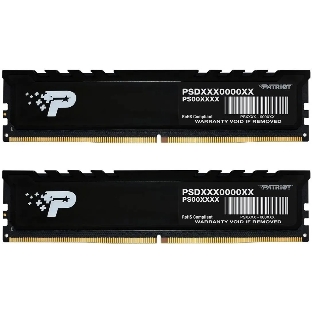 Оперативная память Patriot Signature Premium, DDR5, 64Gb (2x32 Gb), 4800 MHz, CL40, DIMM, радиатор, черный